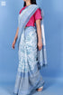 Mulmul Cotton Saree With Fall In Assorted Block Print