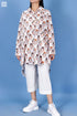 Slub Cotton Boyfriend Shirt In Floral Block Print
