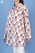 Slub Cotton Boyfriend Shirt In Floral Block Print
