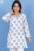 Crepe Cotton Anu Kurta In Graphic Block Print