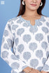 Crepe Cotton Anu Kurta In Graphic Block Print