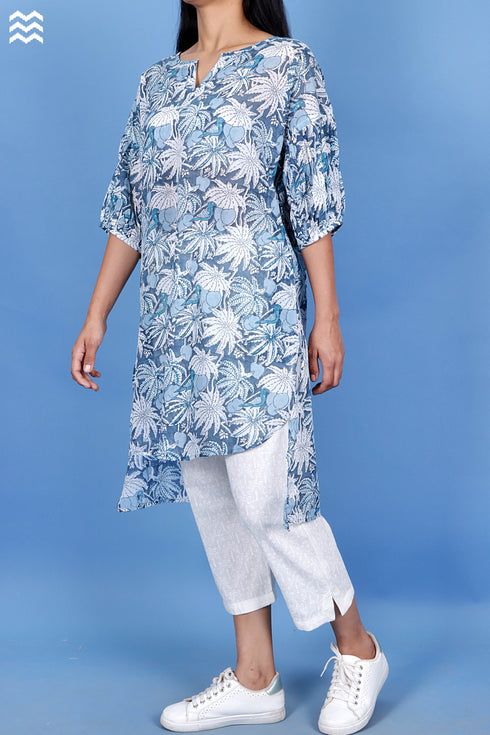 Mulmul Cotton Stanley Top In Block Print