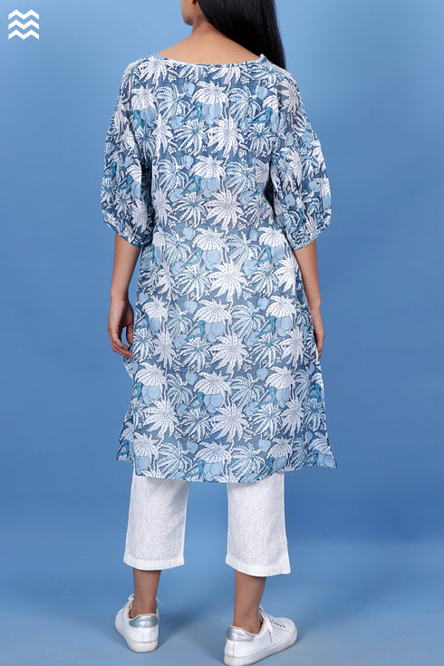 Mulmul Cotton Stanley Top In Block Print