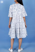 Mulmul Cotton Runway Lizard Dress In Graphic Block Print