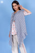 Crepe Cotton Lola Shrug In Graphic Block Print