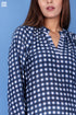 Silk Cotton Poirot Top In Checkered Block Print