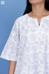 Slub Cotton Uma Top In Graphic Block Print