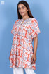 Crepe Cotton Butterfly Top In Floral Block Print