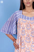 Crepe Cotton Bubble Top In Assorted Block Print