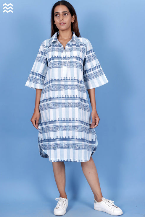 Cambric Cotton Doctorwallah Top In Graphic Print