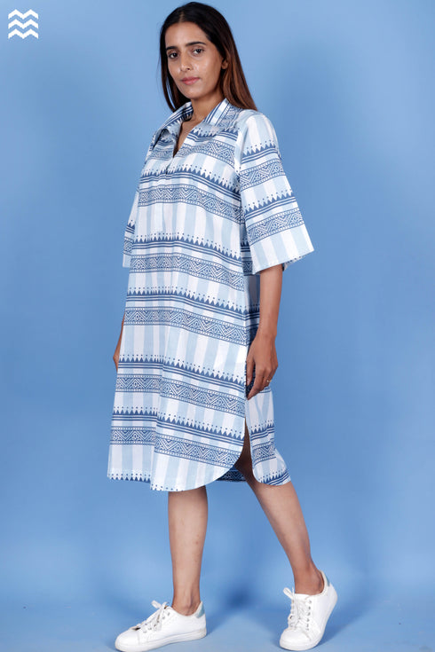 Cambric Cotton Doctorwallah Top In Graphic Print