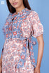 Crepe Cotton Betsy Dress In Floral Block Print