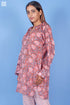 Mulmul Cotton Poiret Top In Floral Block Print