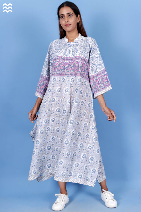 Slub Cotton Mai Tai Top In Assorted Block Print