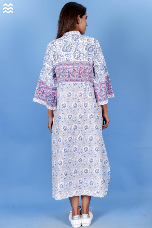 Slub Cotton Mai Tai Top In Assorted Block Print