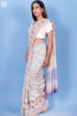 Cotton Silk Saree With Fall In Floral Block Print