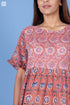 Mulmul Cotton Frou Frou Dress In Assorted Block Print