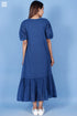 Mulmul Cotton Frilly Jelly Dress in Block Print