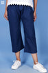 Khaadi Cotton Paneled Pant In Indigo