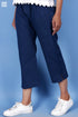Khaadi Cotton Paneled Pant In Indigo