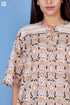 Crepe Cotton Phil Top In Block Print