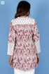 Crepe Cotton Phil Top In Block Print