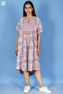 Cotton Slub Ellora Kaftan In Graphic Block Print
