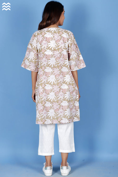 Cambric Cotton Uma Top in Block Print