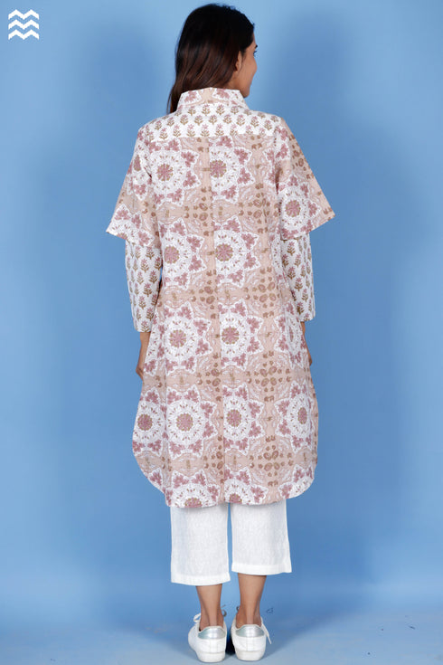 Slub Cotton Doctor wallah Top In Block Print