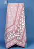 20s Cotton Bed Cover In Carnelian Pink And Powder Blue Floral Block Print