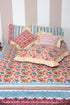 20s Cotton Bed Cover In Graphic Block Print