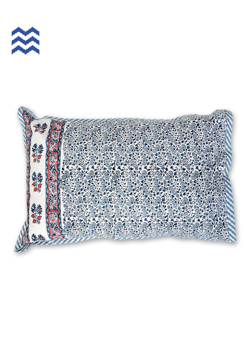40s Cotton Pillow CoverIn FloralBlock Print