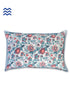 20s Cotton Pillow Cover In Pink & Indigo Floral Jaal Print