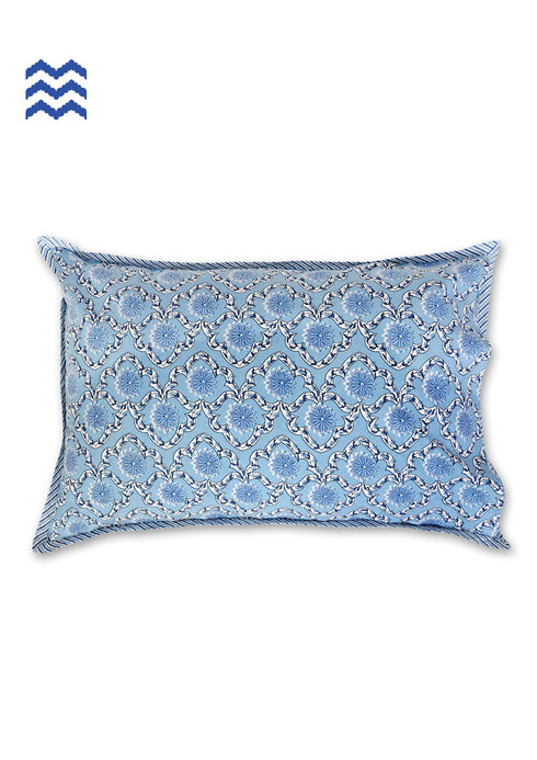 40s Cotton Pillow Cover in Floral Print