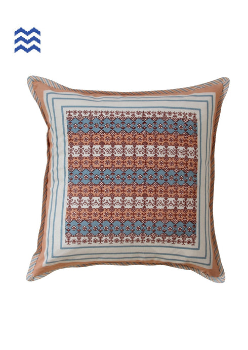 20s Cotton Cushion Cover Antipodean in Block Print