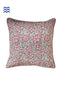 20s Cotton Cushion Cover In Carnelian Pink And Powder Blue Floral Block Print