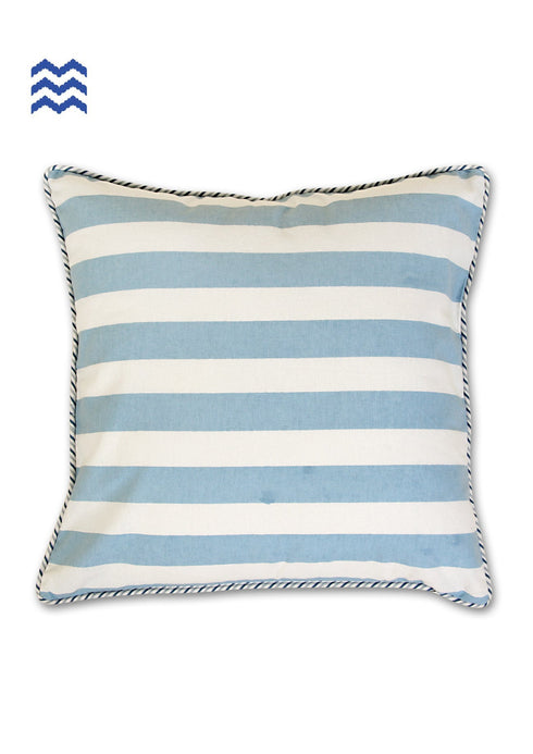 20s Cotton Cushion Cover In Teal Floral Block Print