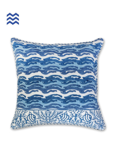 20s Cotton Cushion CoverIn GraphicBlock Print