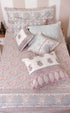 20s Cotton Cushion Cover in Floral Block Print