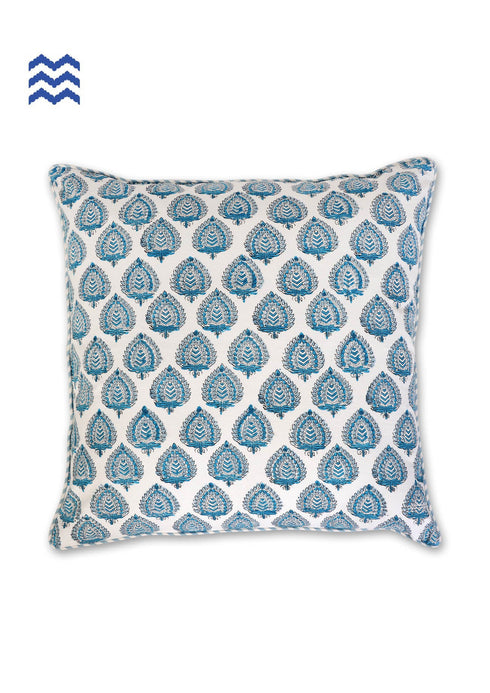 20s Cotton Cushion CoverIn GraphicBlock Print
