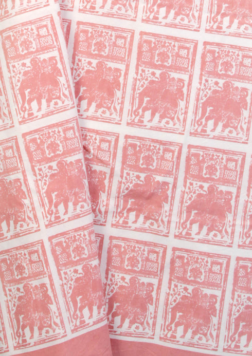 20s Cotton Bed Cover In Graphic Block Print