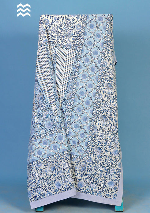 20s Cotton Bed Cover In Floral Print