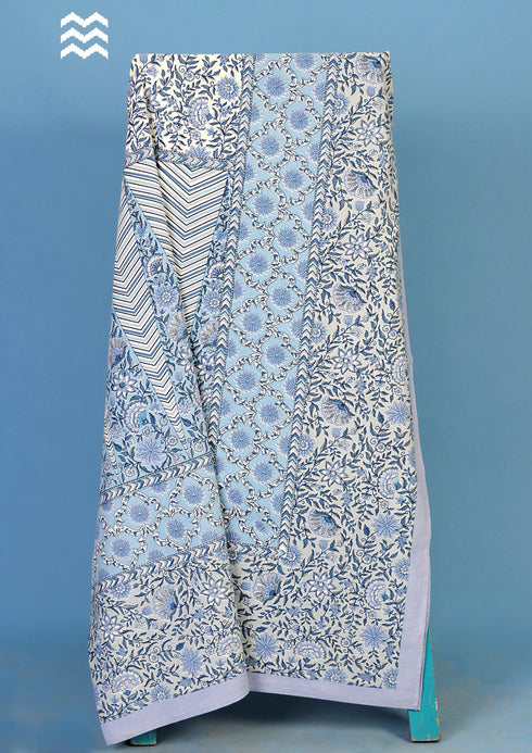 20s Cotton Bed Cover In Floral Print