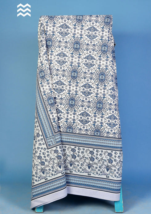 20s Cotton Bed Cover In Floral Print