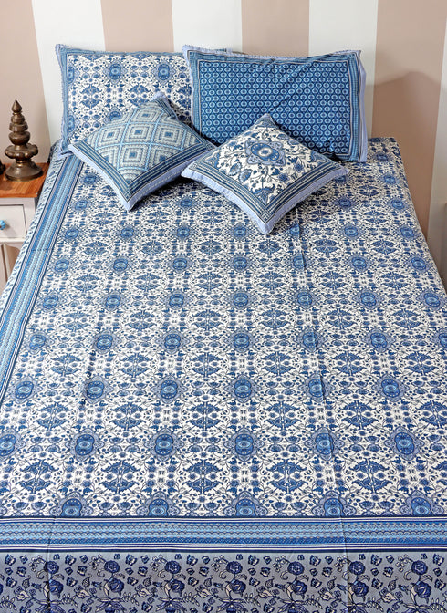 20s Cotton Bed Cover In Floral Print