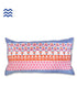 20s Cotton Large Cushion Cover In Graphic Block Print