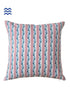 20s Cotton Cushion Cover in Pink & Indigo Floral Jaal Print