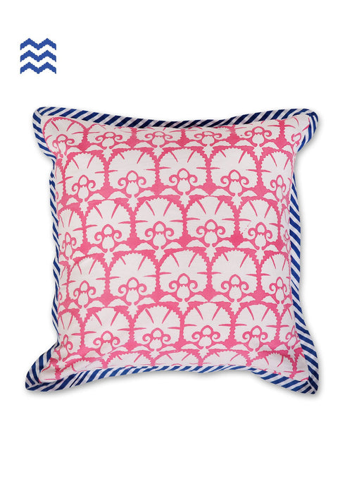 20s Cotton Cushion Cover In Graphic Block Print