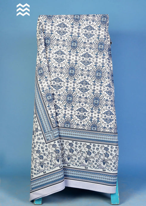 20s Cotton Bed Cover In Floral Print