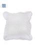 20s Cotton Cushion Cover With FrillsIn Ivory Block Print